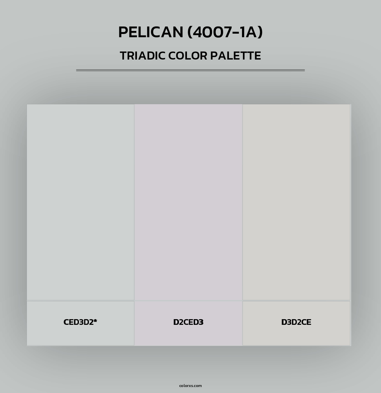 Pelican (4007-1A) - Triadic Color Palette