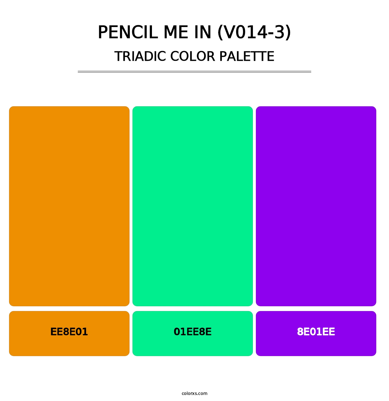 Pencil Me In (V014-3) - Triadic Color Palette