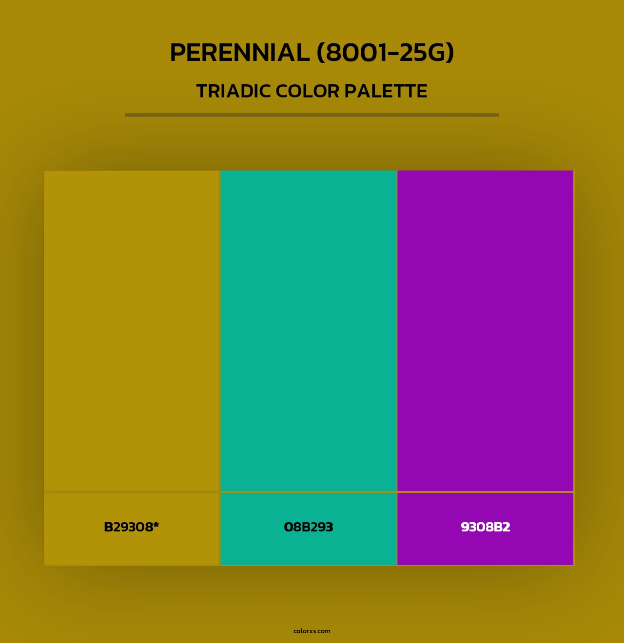Perennial (8001-25G) - Triadic Color Palette