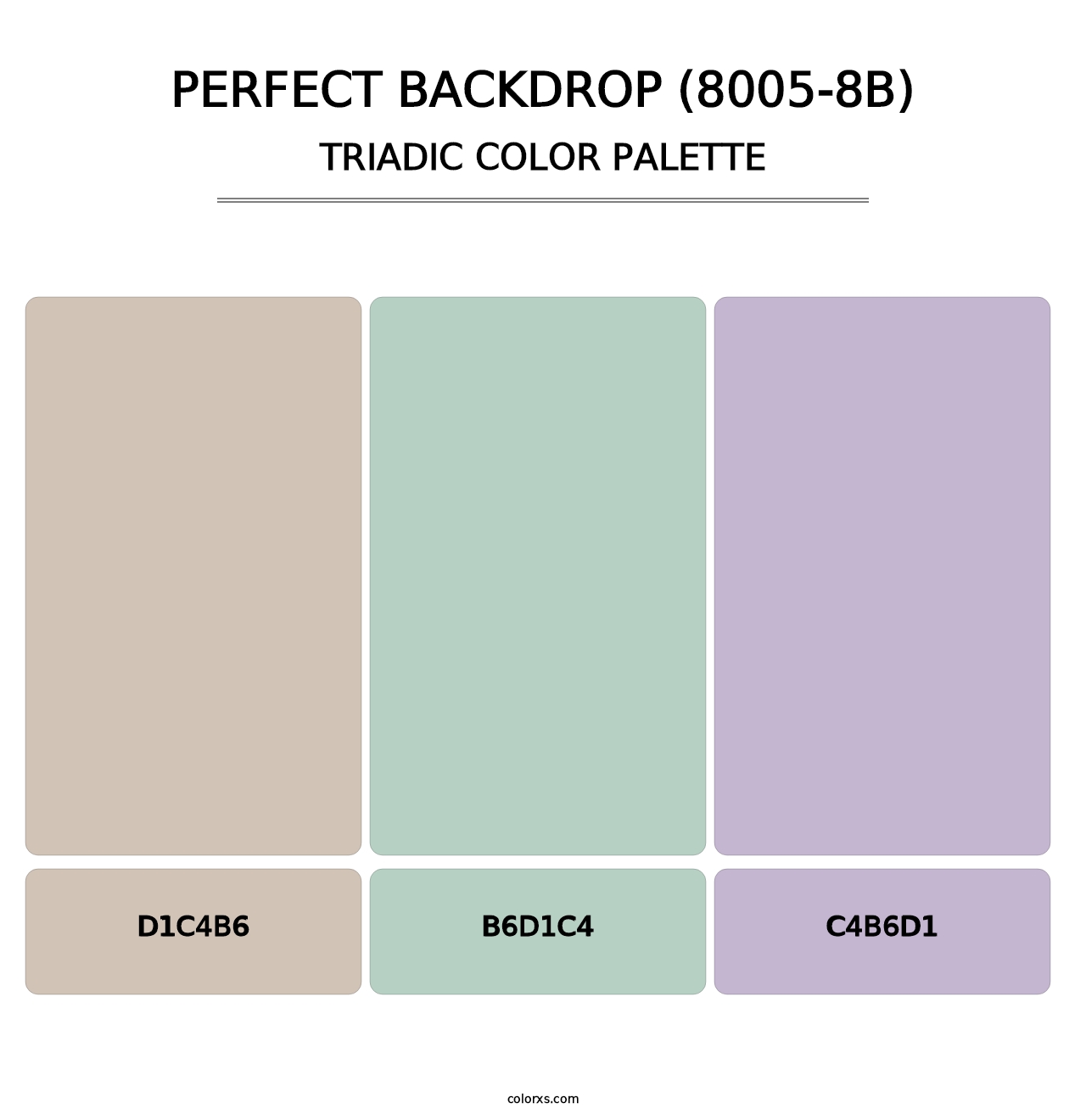 Perfect Backdrop (8005-8B) - Triadic Color Palette
