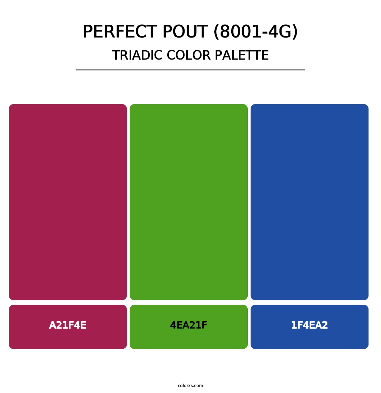 Perfect Pout (8001-4G) - Triadic Color Palette