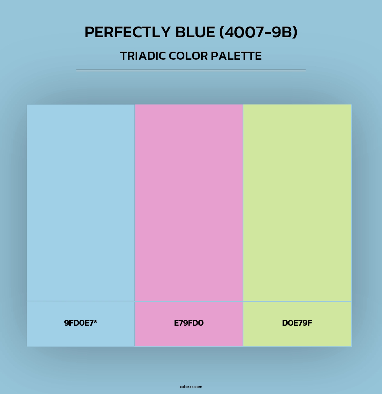 Perfectly Blue (4007-9B) - Triadic Color Palette