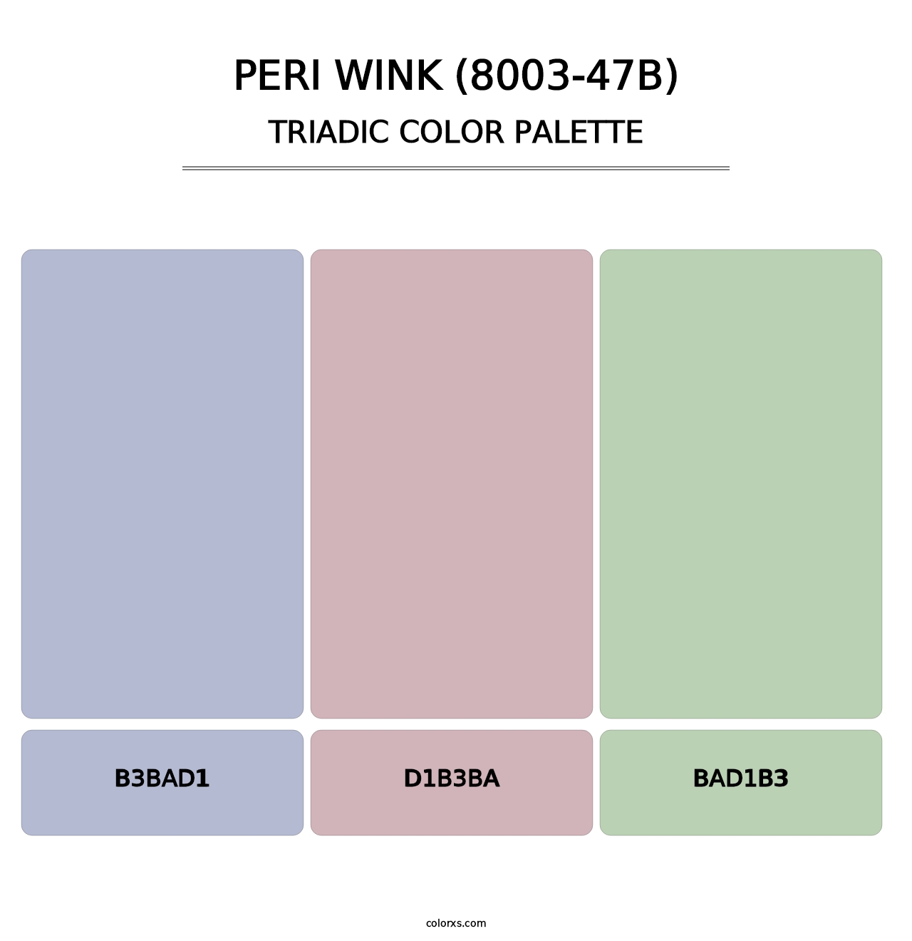 Peri Wink (8003-47B) - Triadic Color Palette