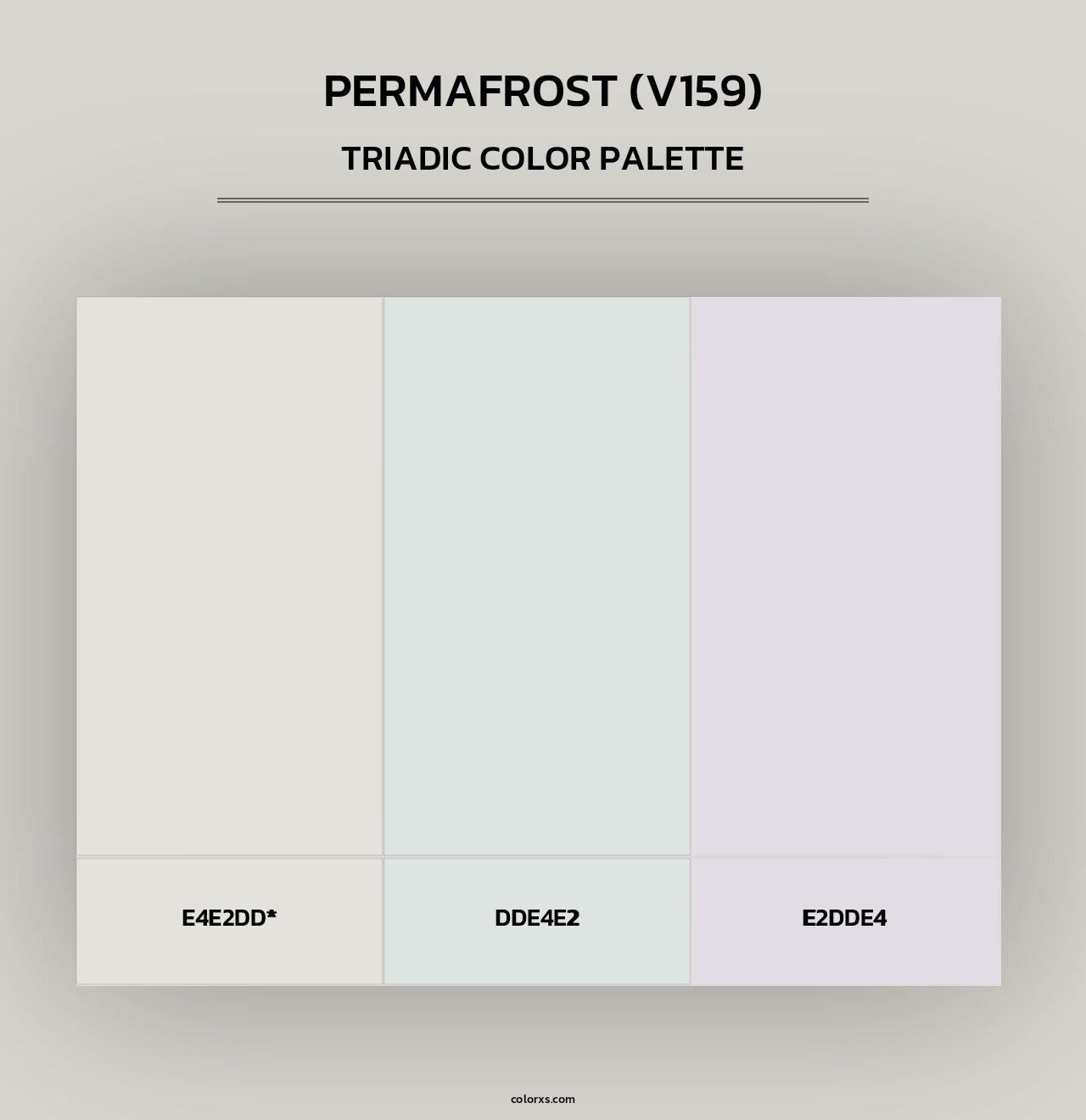 Permafrost (V159) - Triadic Color Palette