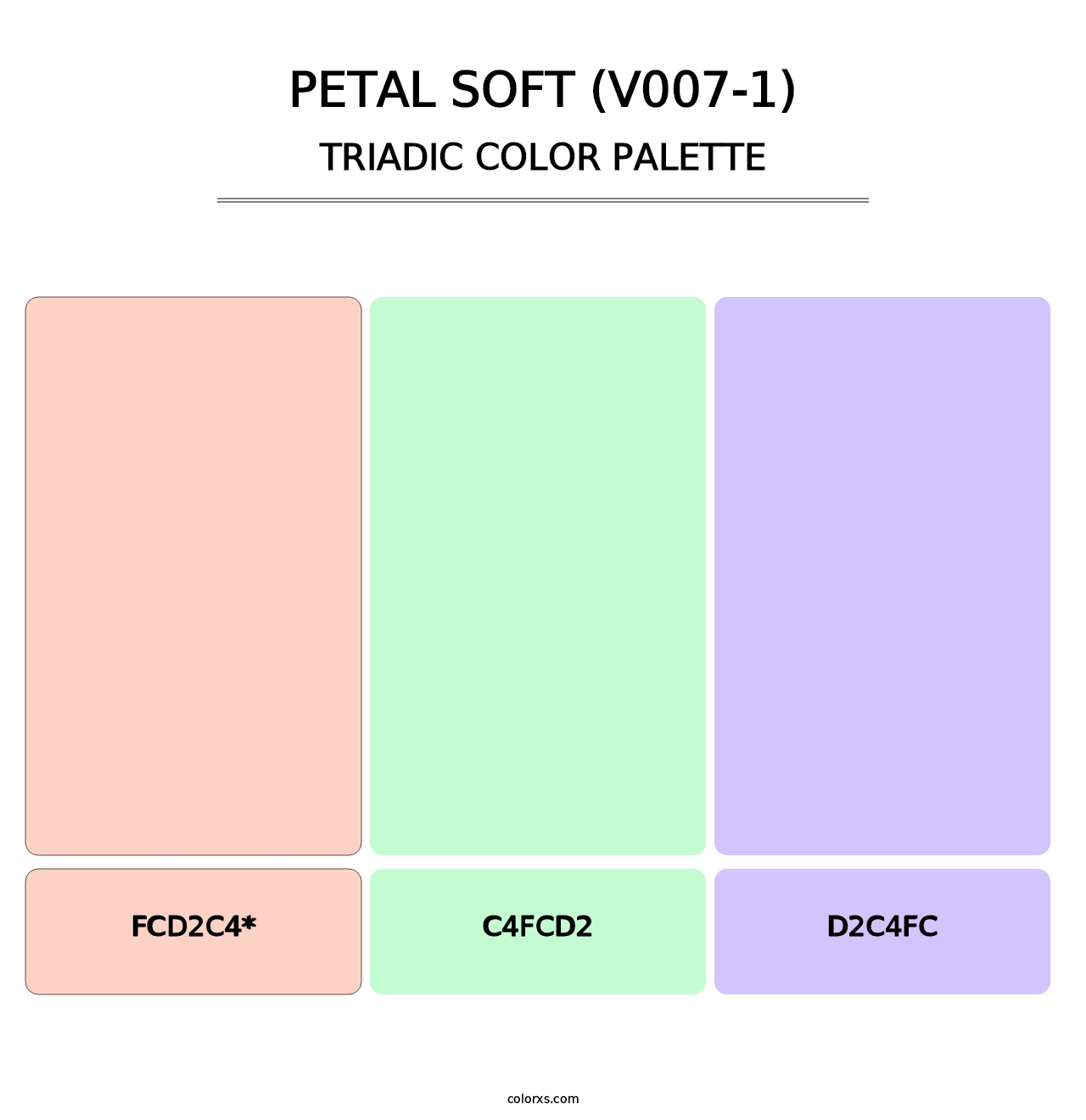 Petal Soft (V007-1) - Triadic Color Palette