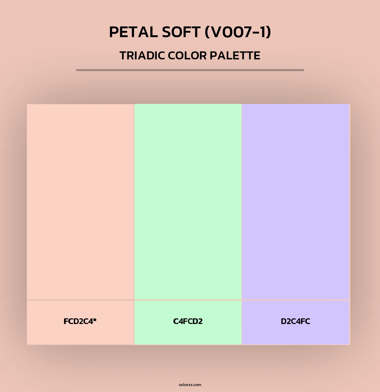 Petal Soft (V007-1) - Triadic Color Palette