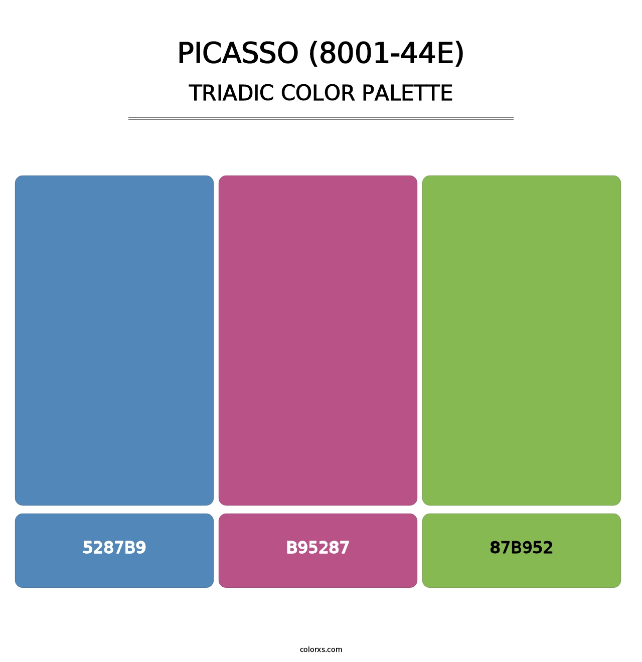 Picasso (8001-44E) - Triadic Color Palette