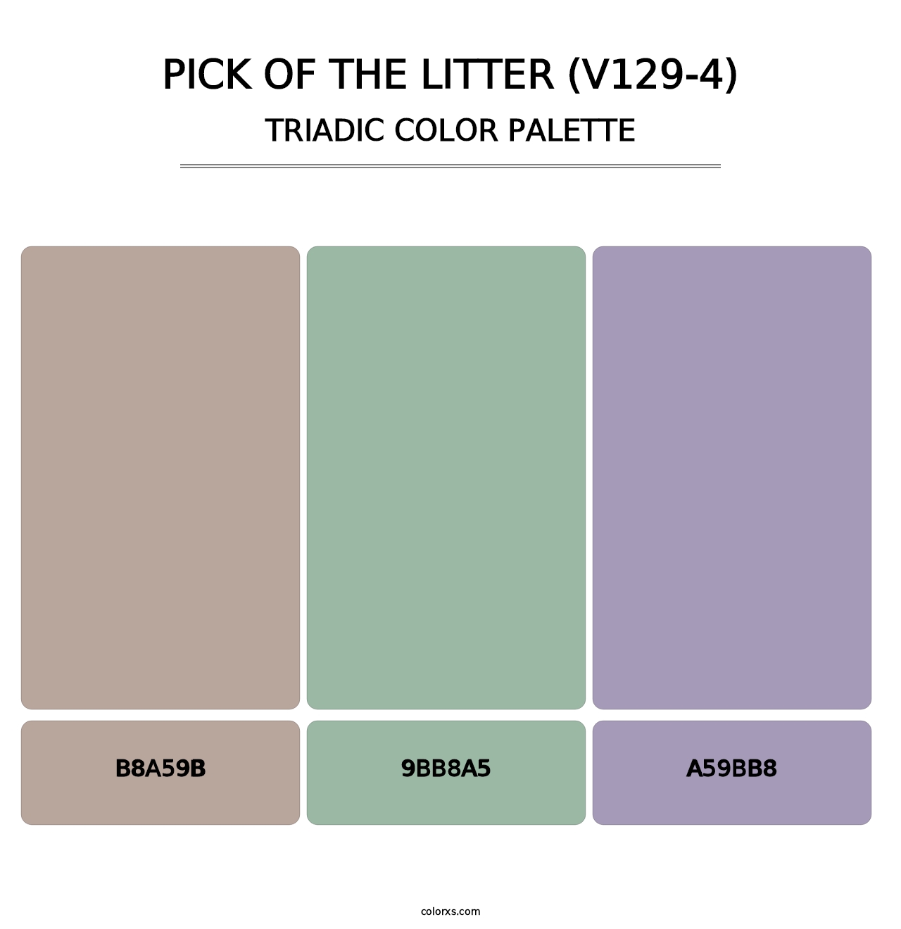 Pick of the Litter (V129-4) - Triadic Color Palette