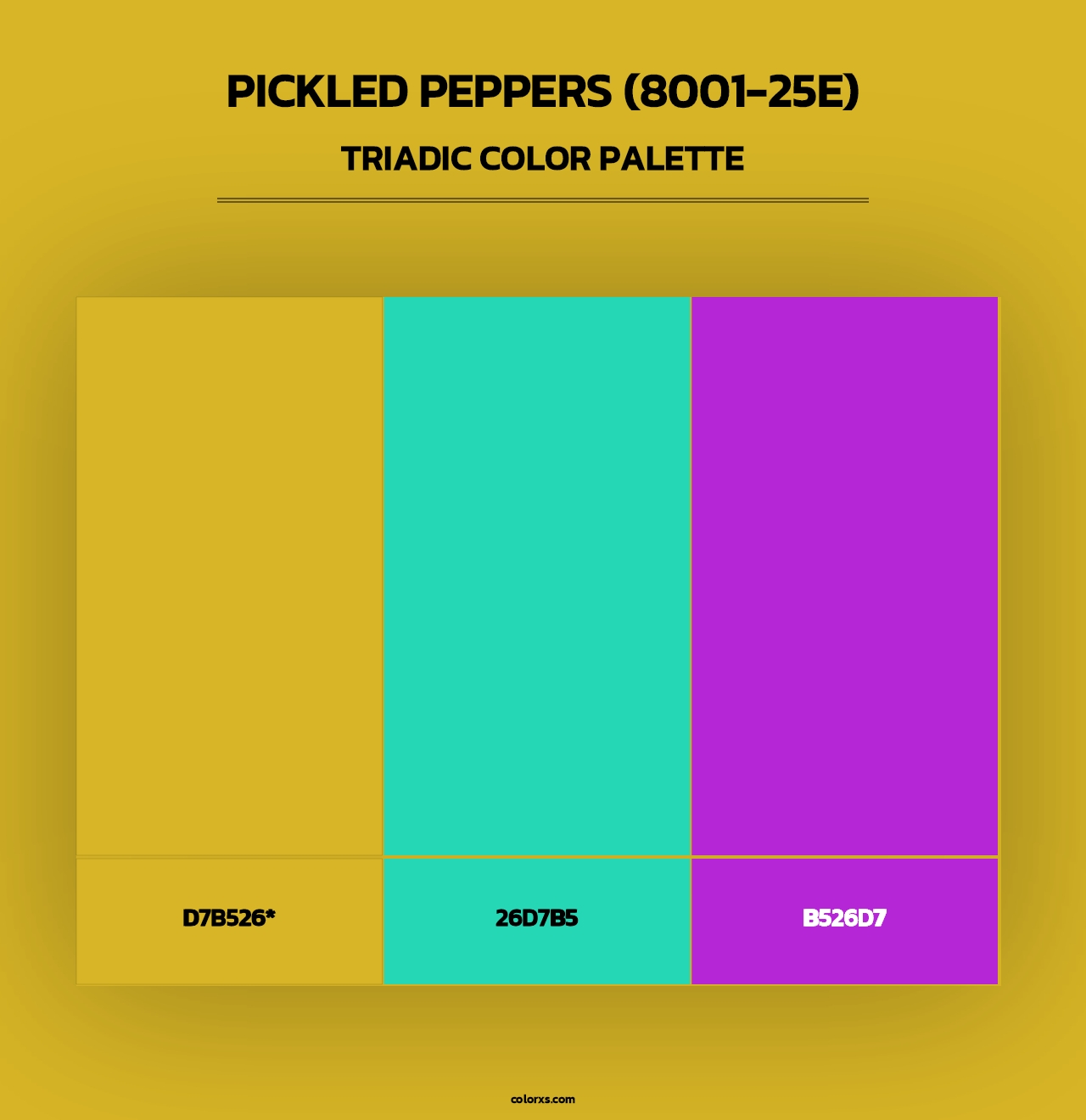 Pickled Peppers (8001-25E) - Triadic Color Palette