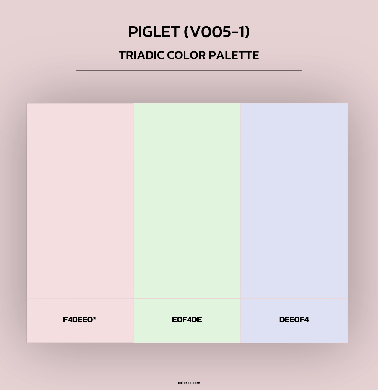 Piglet (V005-1) - Triadic Color Palette