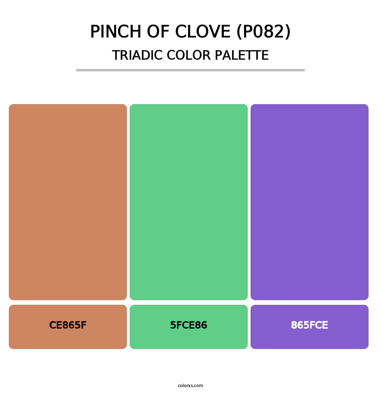 Pinch of Clove (P082) - Triadic Color Palette