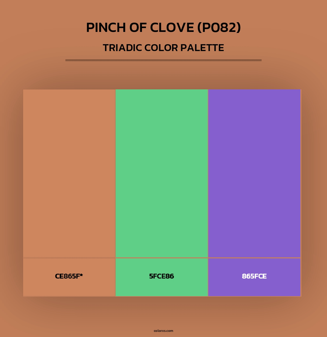 Pinch of Clove (P082) - Triadic Color Palette