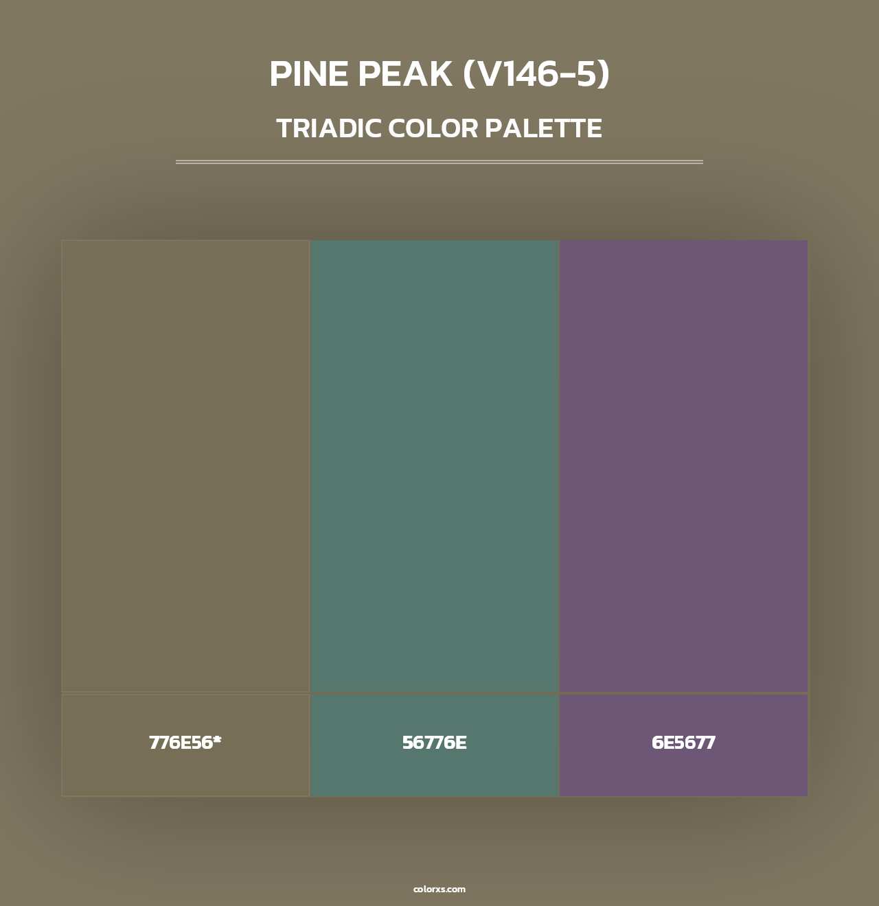 Pine Peak (V146-5) - Triadic Color Palette
