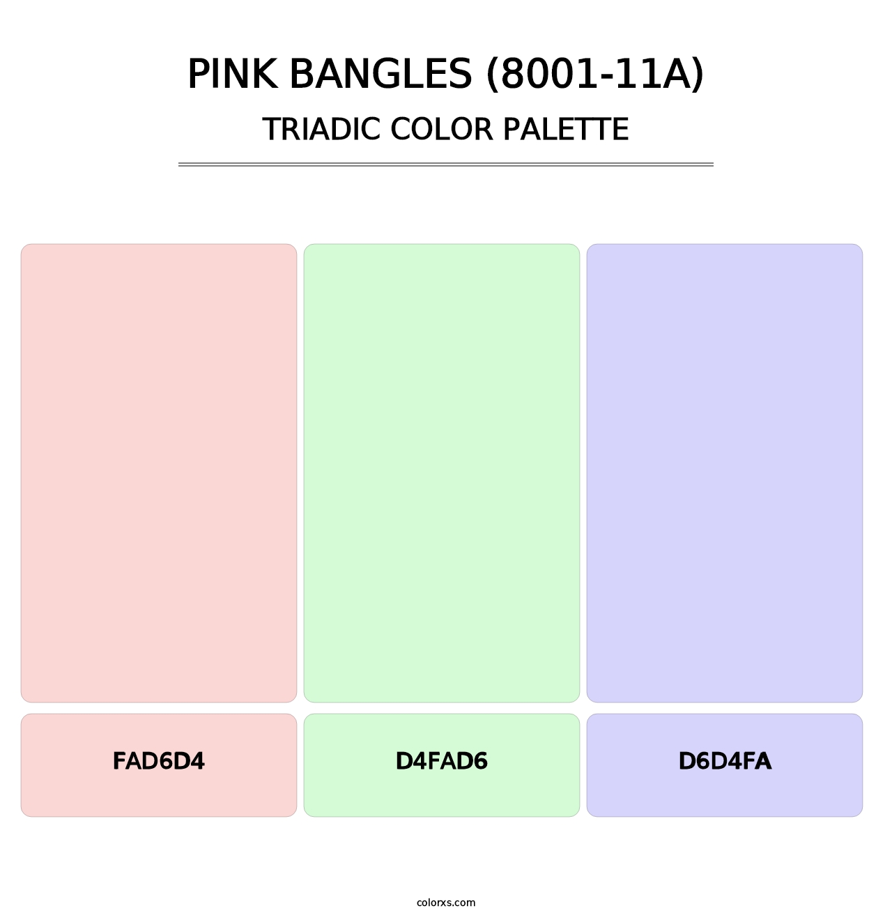 Pink Bangles (8001-11A) - Triadic Color Palette