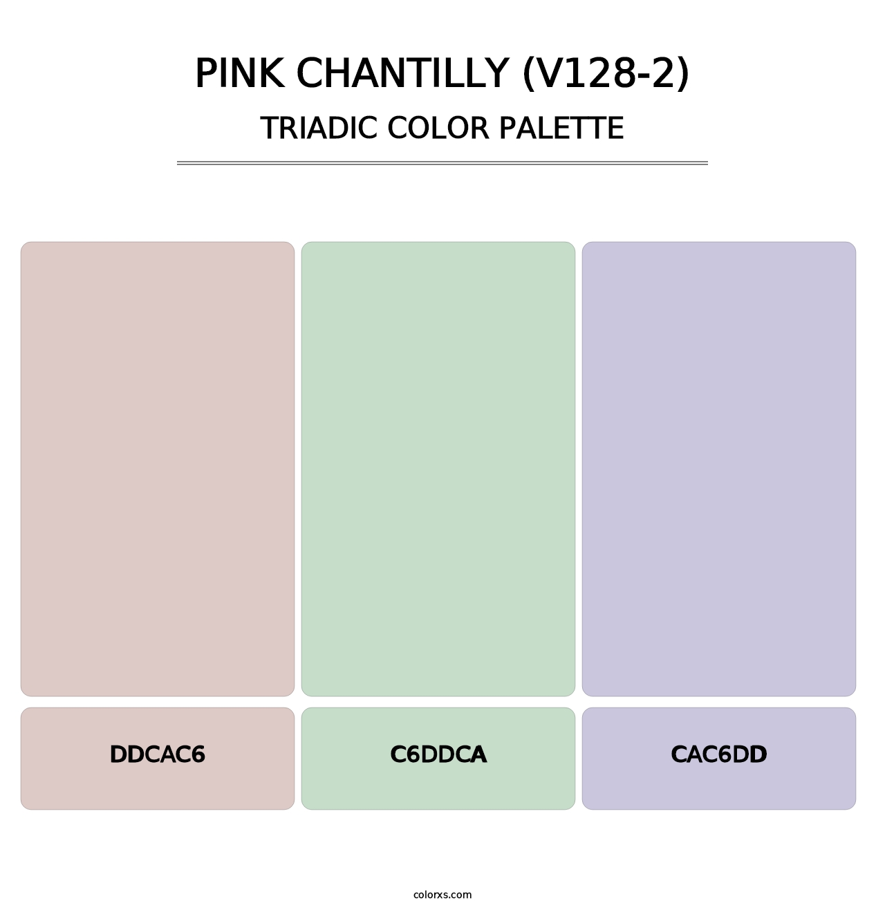Pink Chantilly (V128-2) - Triadic Color Palette