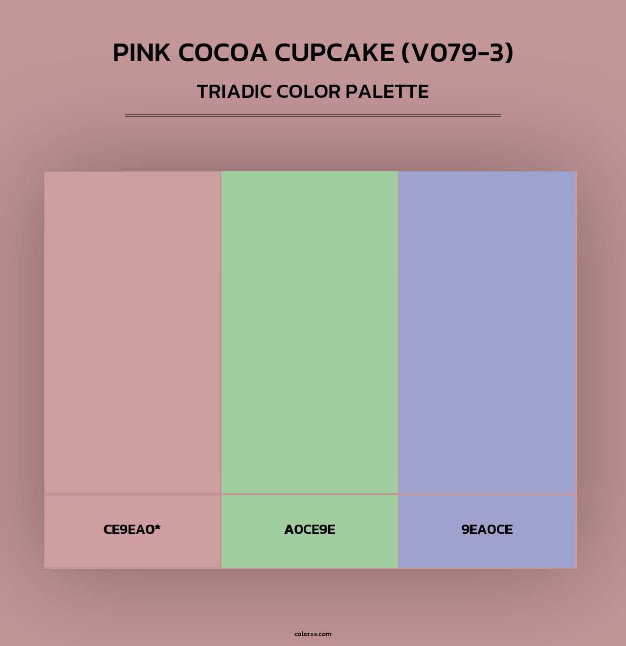 Pink Cocoa Cupcake (V079-3) - Triadic Color Palette
