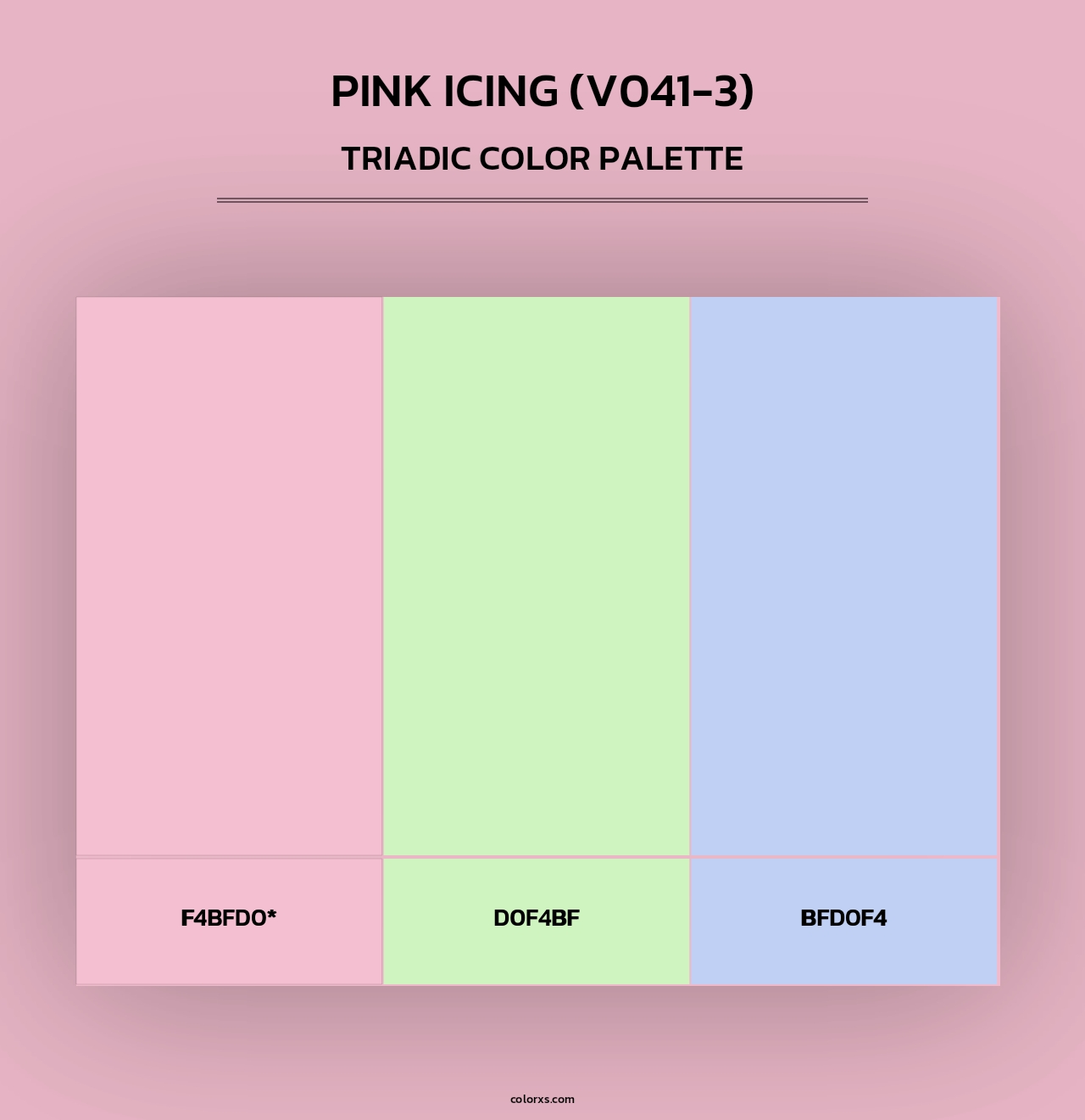 Pink Icing (V041-3) - Triadic Color Palette