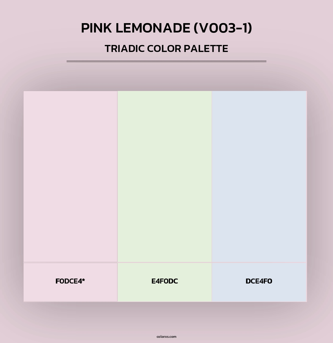 Pink Lemonade (V003-1) - Triadic Color Palette