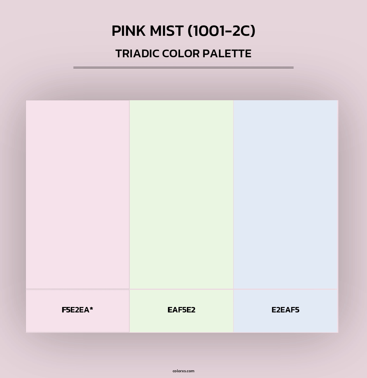 Pink Mist (1001-2C) - Triadic Color Palette