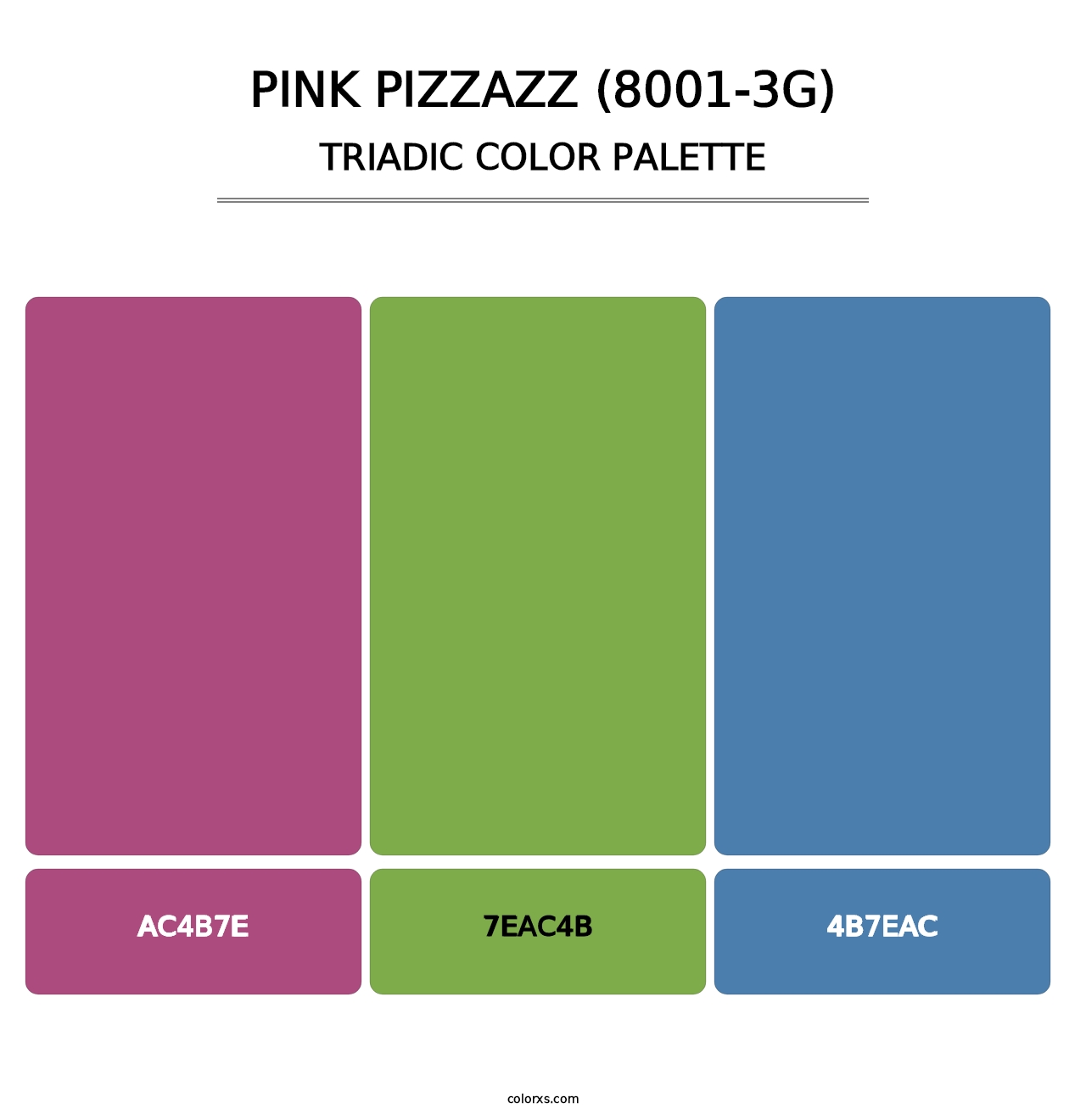 Pink Pizzazz (8001-3G) - Triadic Color Palette