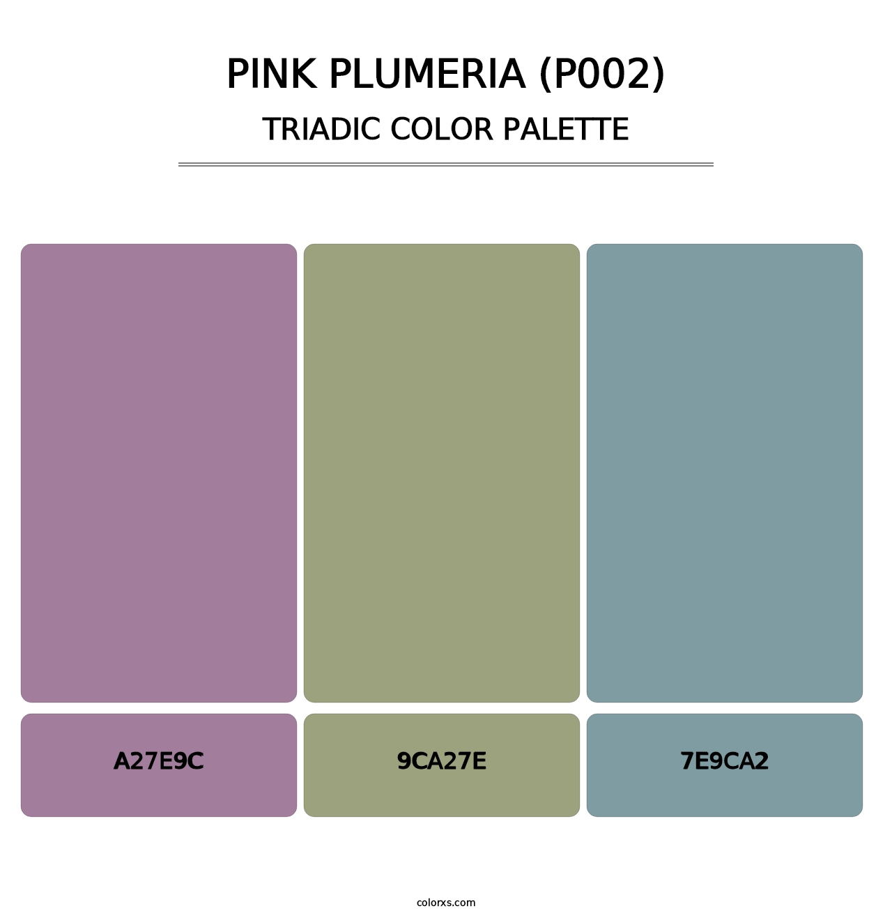 Pink Plumeria (P002) - Triadic Color Palette
