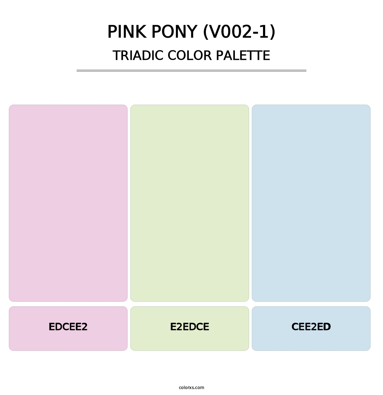 Pink Pony (V002-1) - Triadic Color Palette