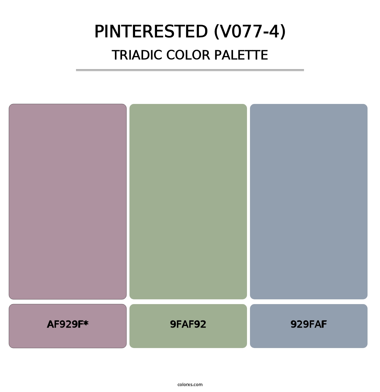 Pinterested (V077-4) - Triadic Color Palette