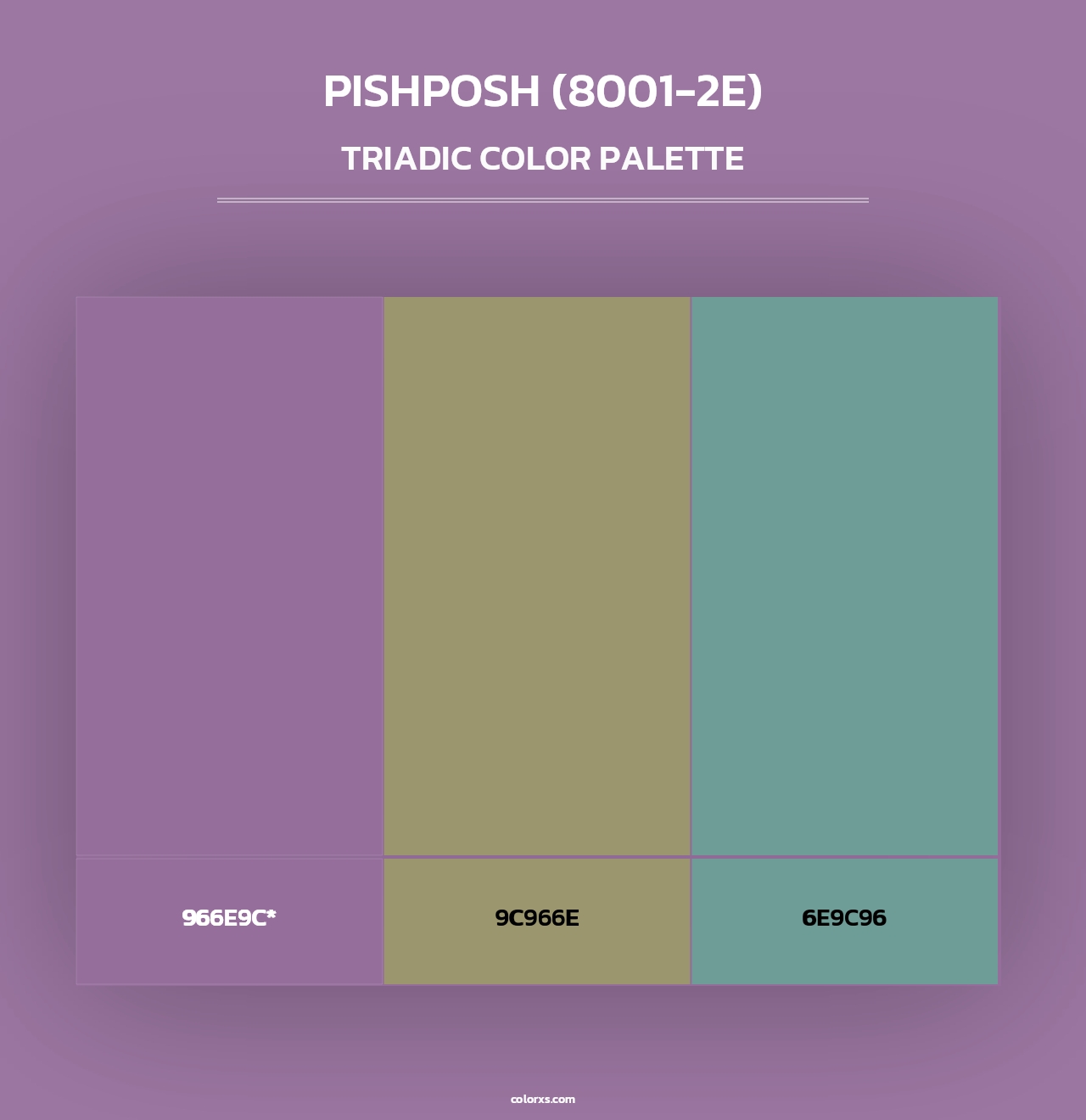 Pishposh (8001-2E) - Triadic Color Palette