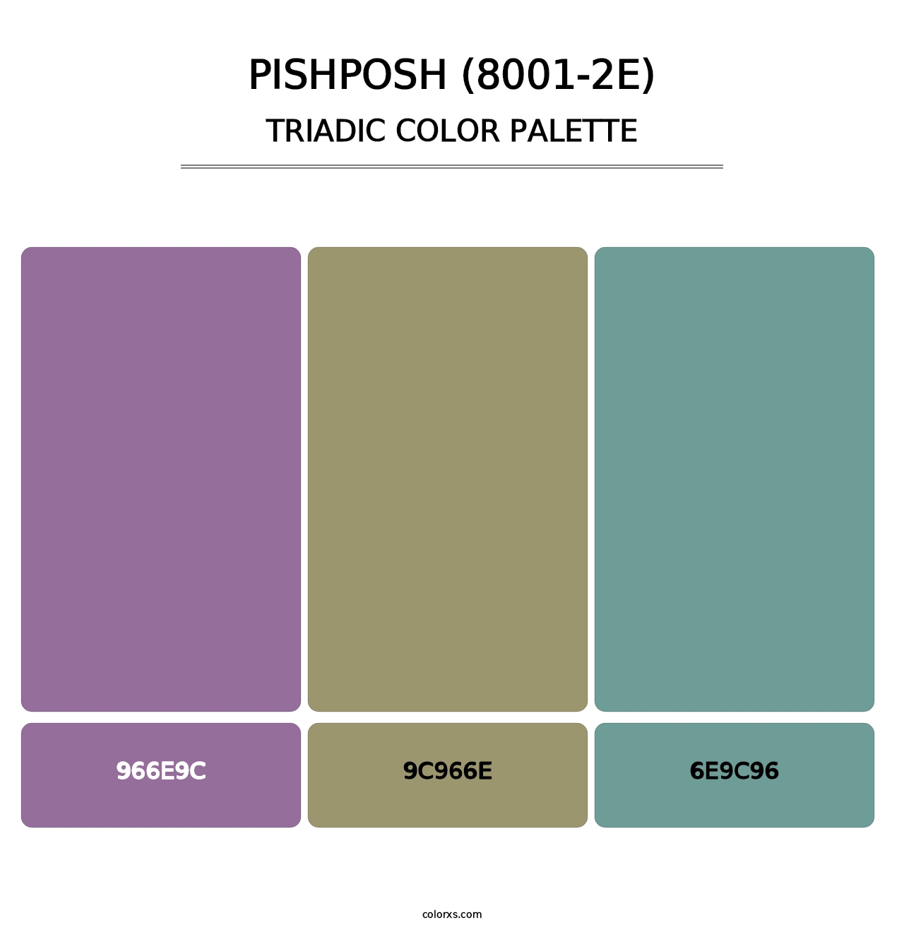 Pishposh (8001-2E) - Triadic Color Palette