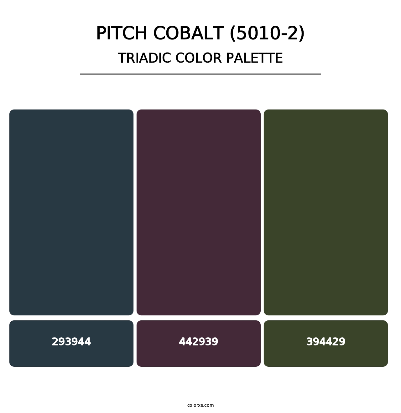 Pitch Cobalt (5010-2) - Triadic Color Palette