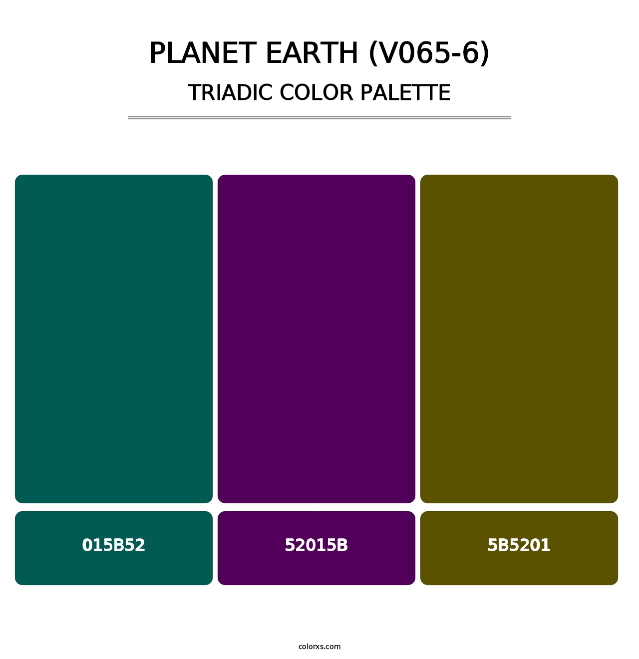 Planet Earth (V065-6) - Triadic Color Palette