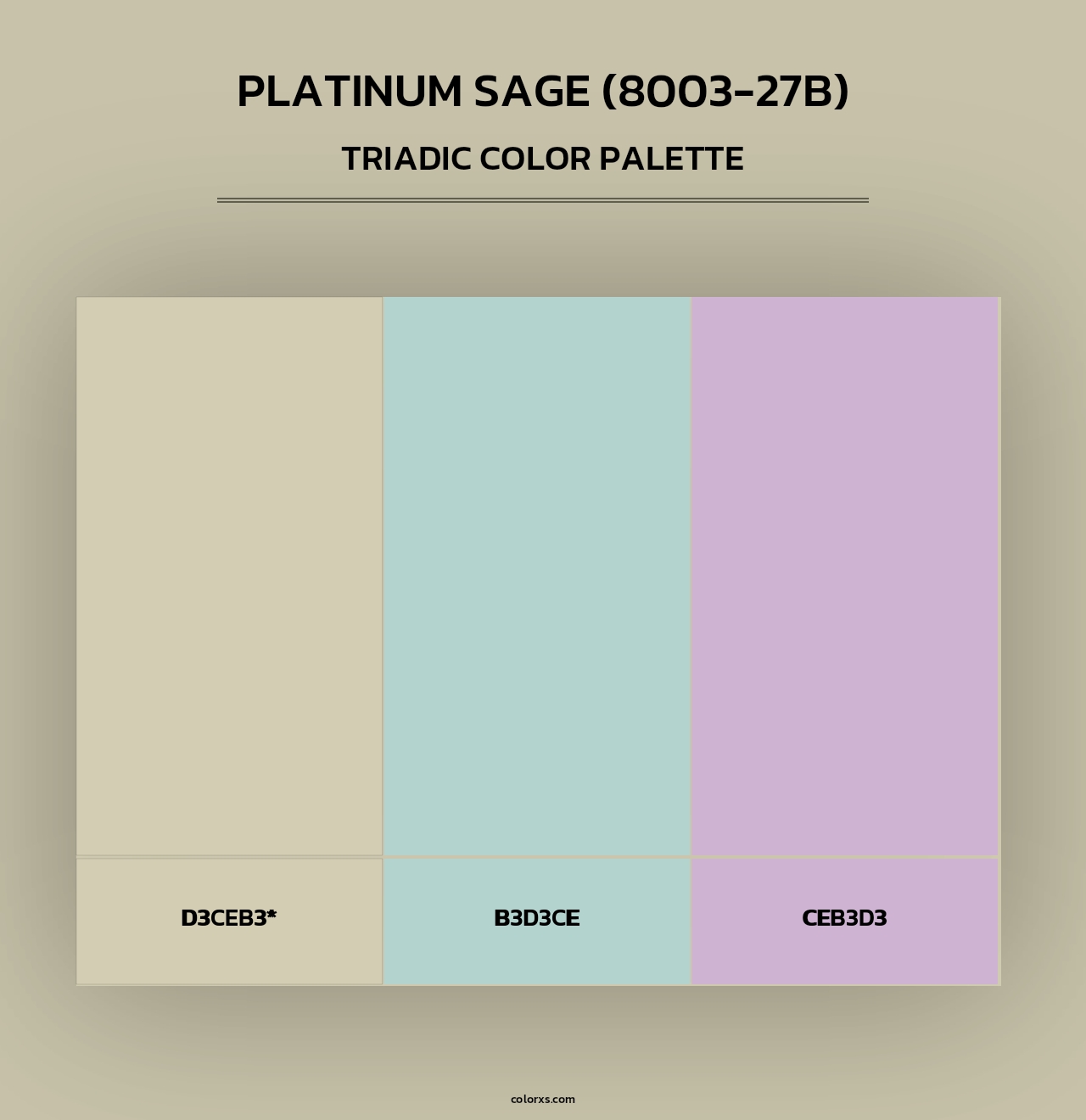 Platinum Sage (8003-27B) - Triadic Color Palette