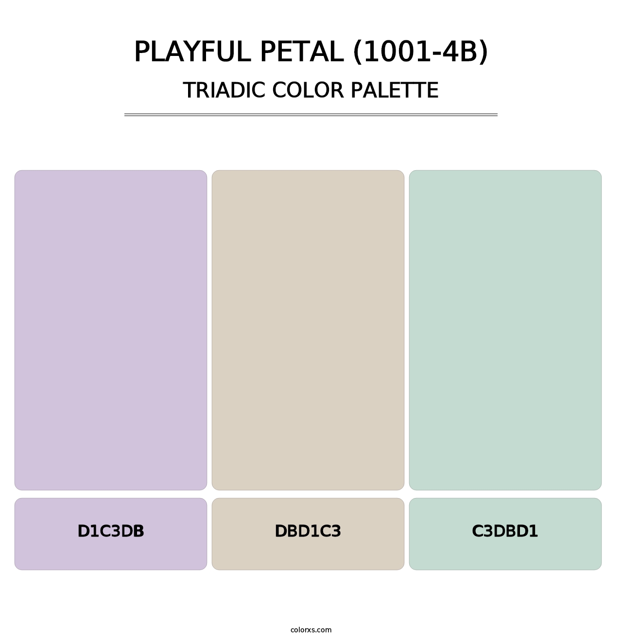 Playful Petal (1001-4B) - Triadic Color Palette