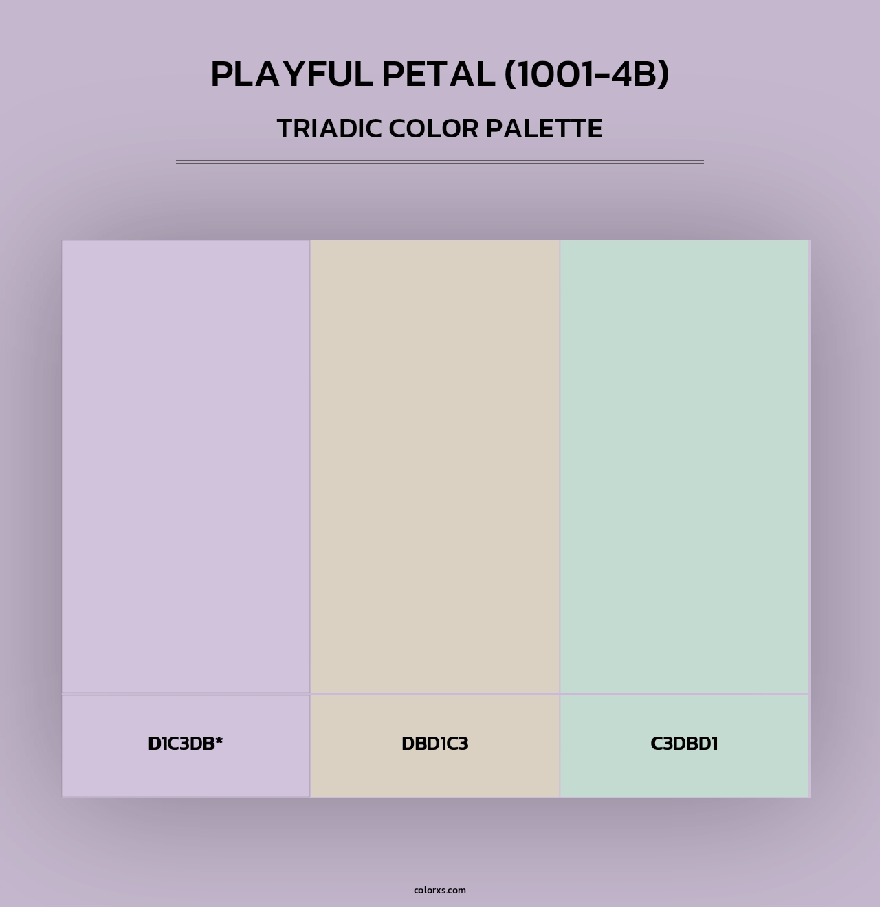 Playful Petal (1001-4B) - Triadic Color Palette