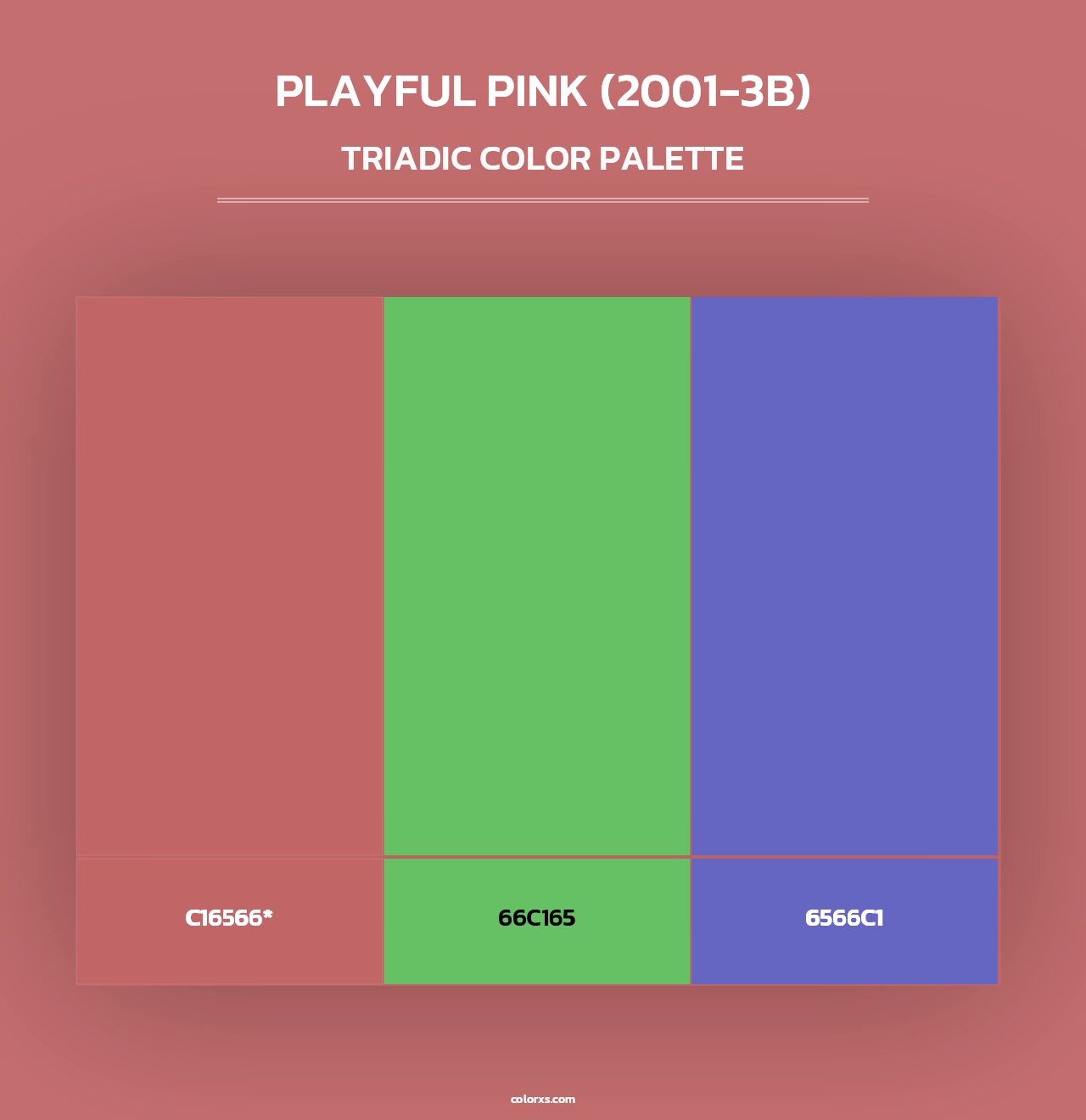 Playful Pink (2001-3B) - Triadic Color Palette