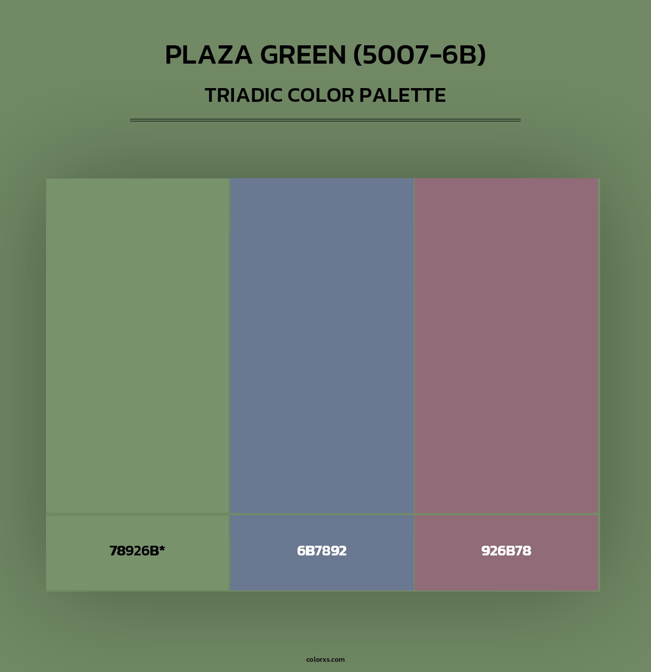 Plaza Green (5007-6B) - Triadic Color Palette