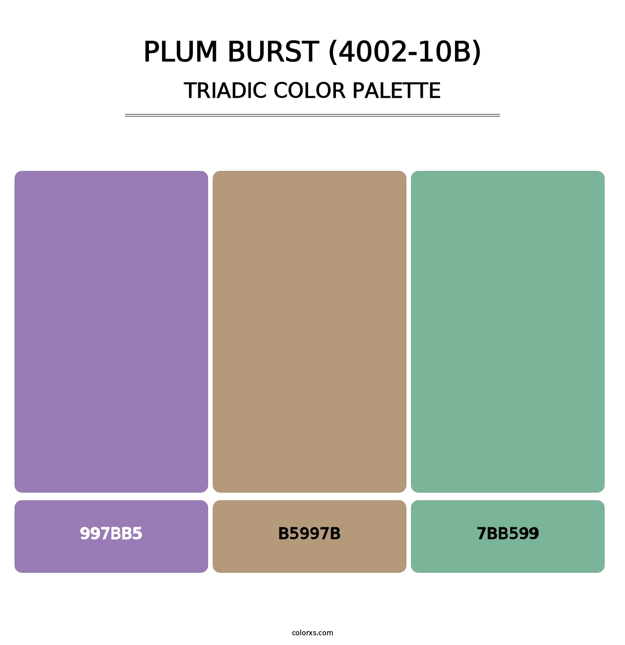 Plum Burst (4002-10B) - Triadic Color Palette