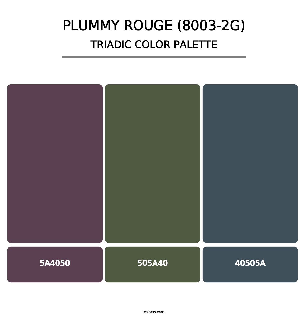 Plummy Rouge (8003-2G) - Triadic Color Palette