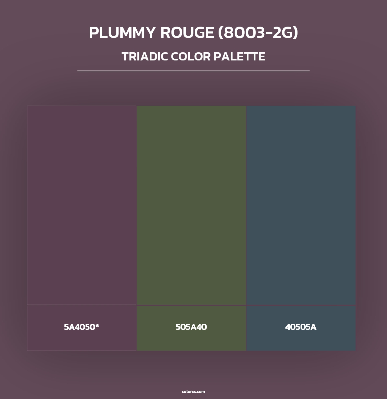 Plummy Rouge (8003-2G) - Triadic Color Palette