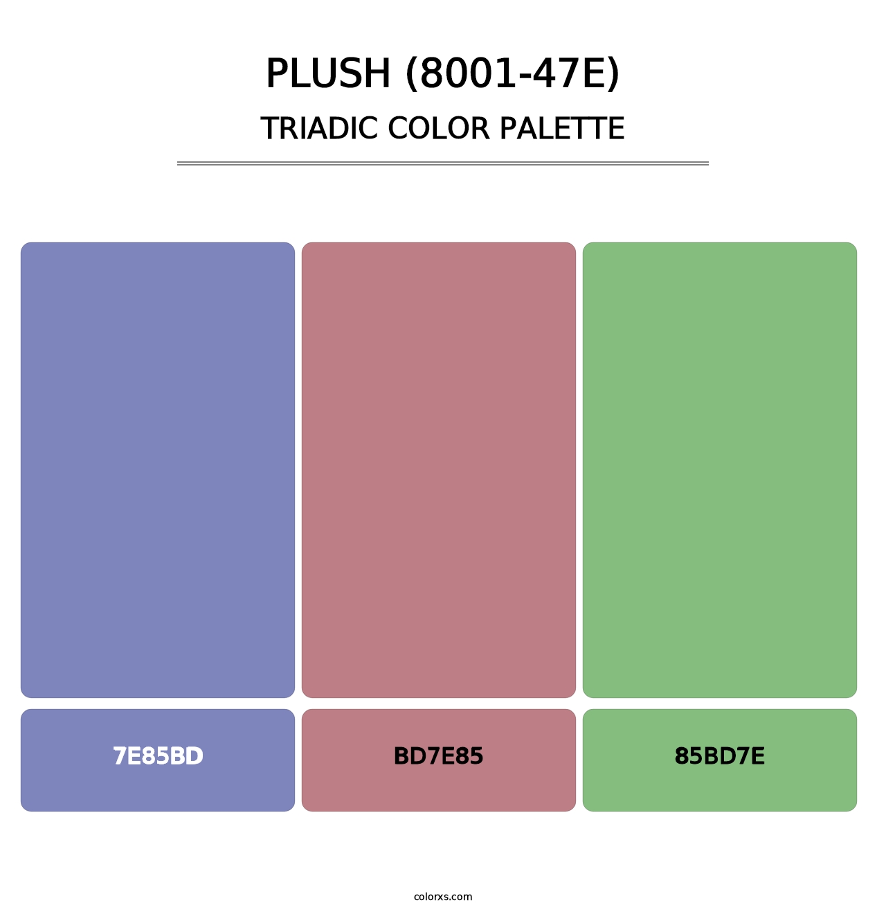 Plush (8001-47E) - Triadic Color Palette