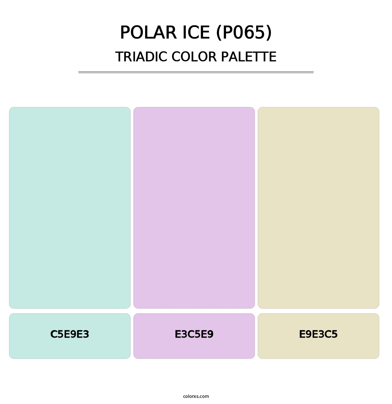 Polar Ice (P065) - Triadic Color Palette