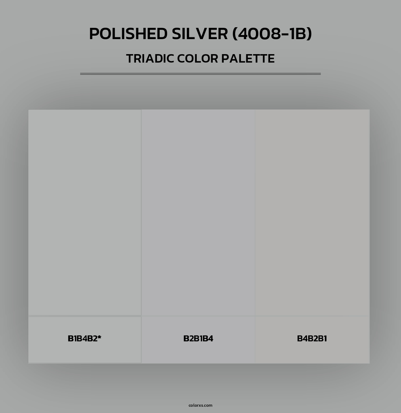 Polished Silver (4008-1B) - Triadic Color Palette