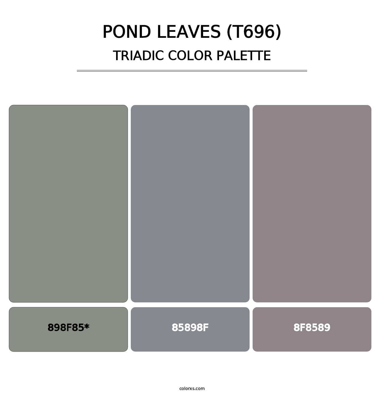 Pond Leaves (T696) - Triadic Color Palette