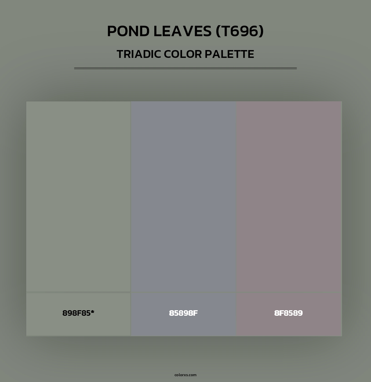 Pond Leaves (T696) - Triadic Color Palette