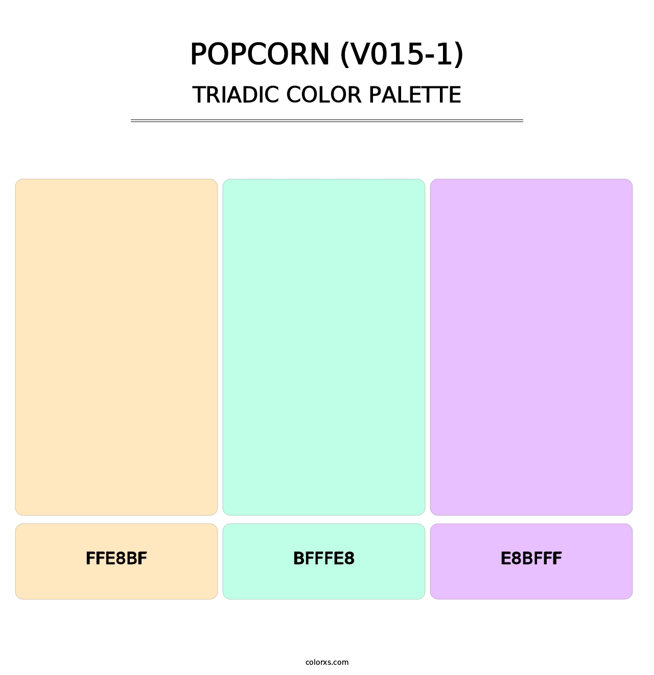 Popcorn (V015-1) - Triadic Color Palette