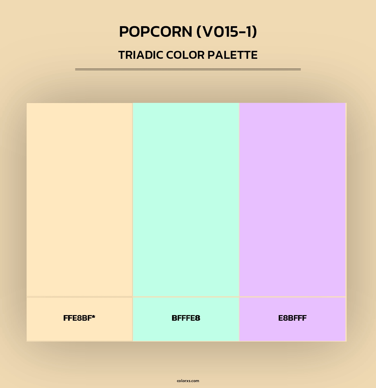 Popcorn (V015-1) - Triadic Color Palette