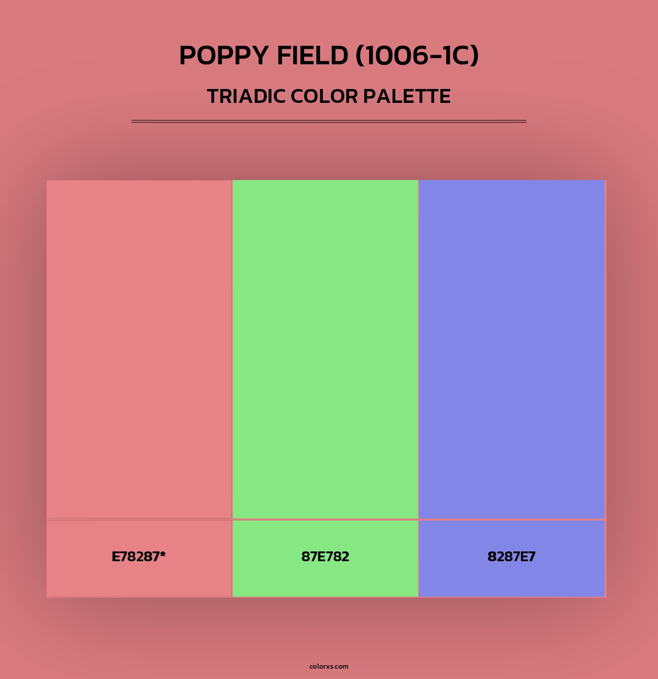 Poppy Field (1006-1C) - Triadic Color Palette