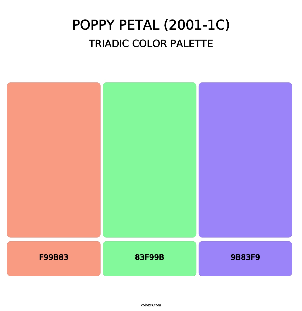 Poppy Petal (2001-1C) - Triadic Color Palette