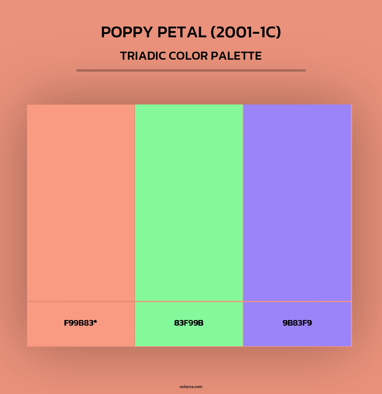 Poppy Petal (2001-1C) - Triadic Color Palette