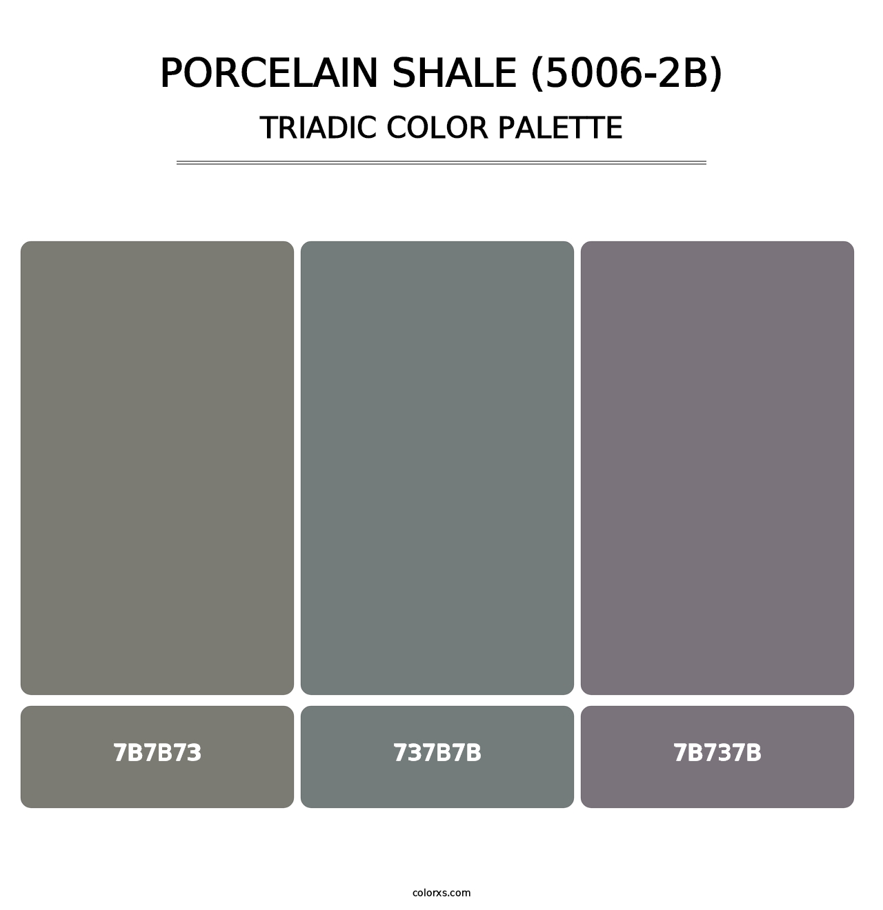 Porcelain Shale (5006-2B) - Triadic Color Palette